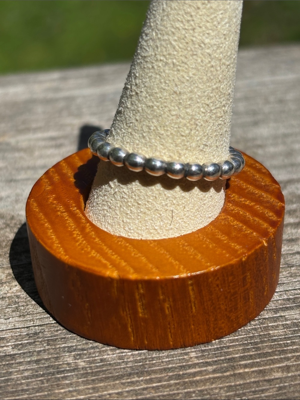 Pandora Sterling Silver Beaded Stackable Ring